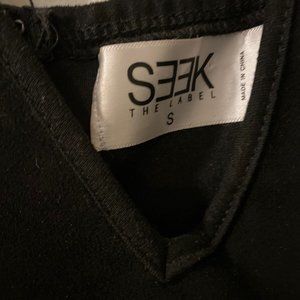 Seek the Label Faux Suede Mini Laced Dress